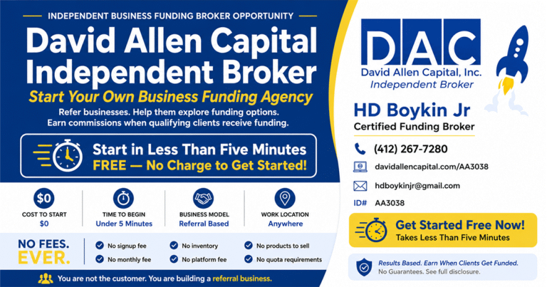 David Allen Capital Affiliate Business Opportunity