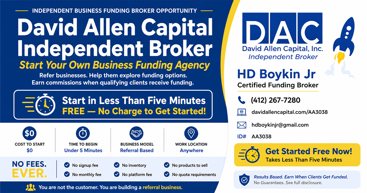 David Allen Capital Affiliate Business Opportunity