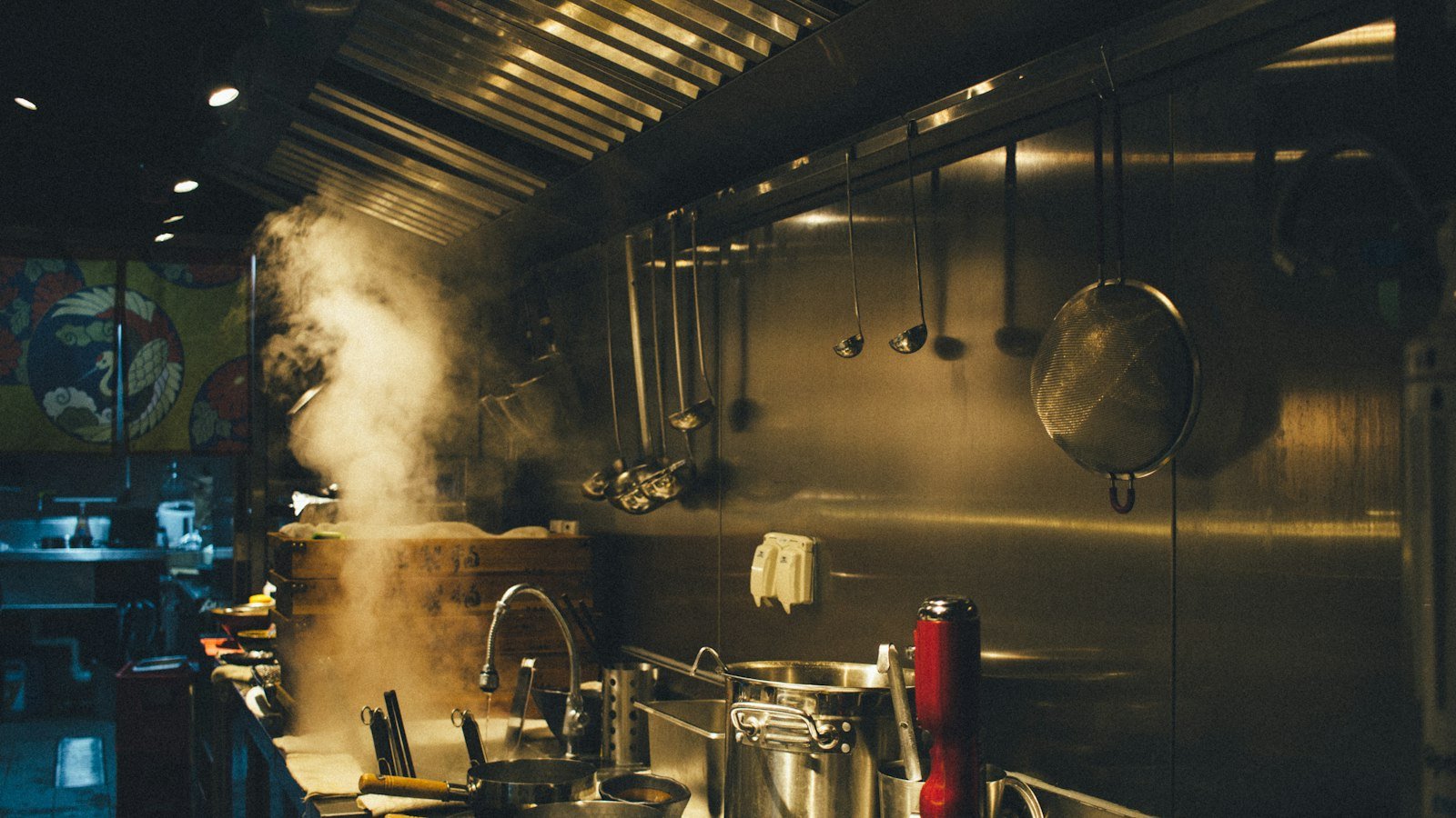 Brand licensing opportunities: stainless steel cooking pots on stove
