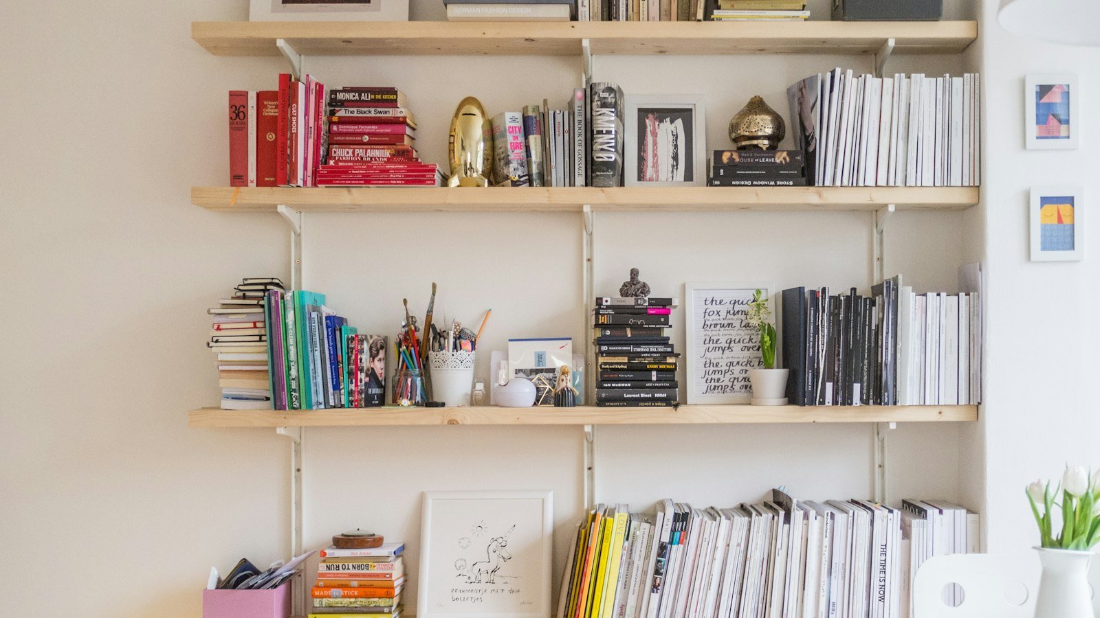 Grit book: books on shelf