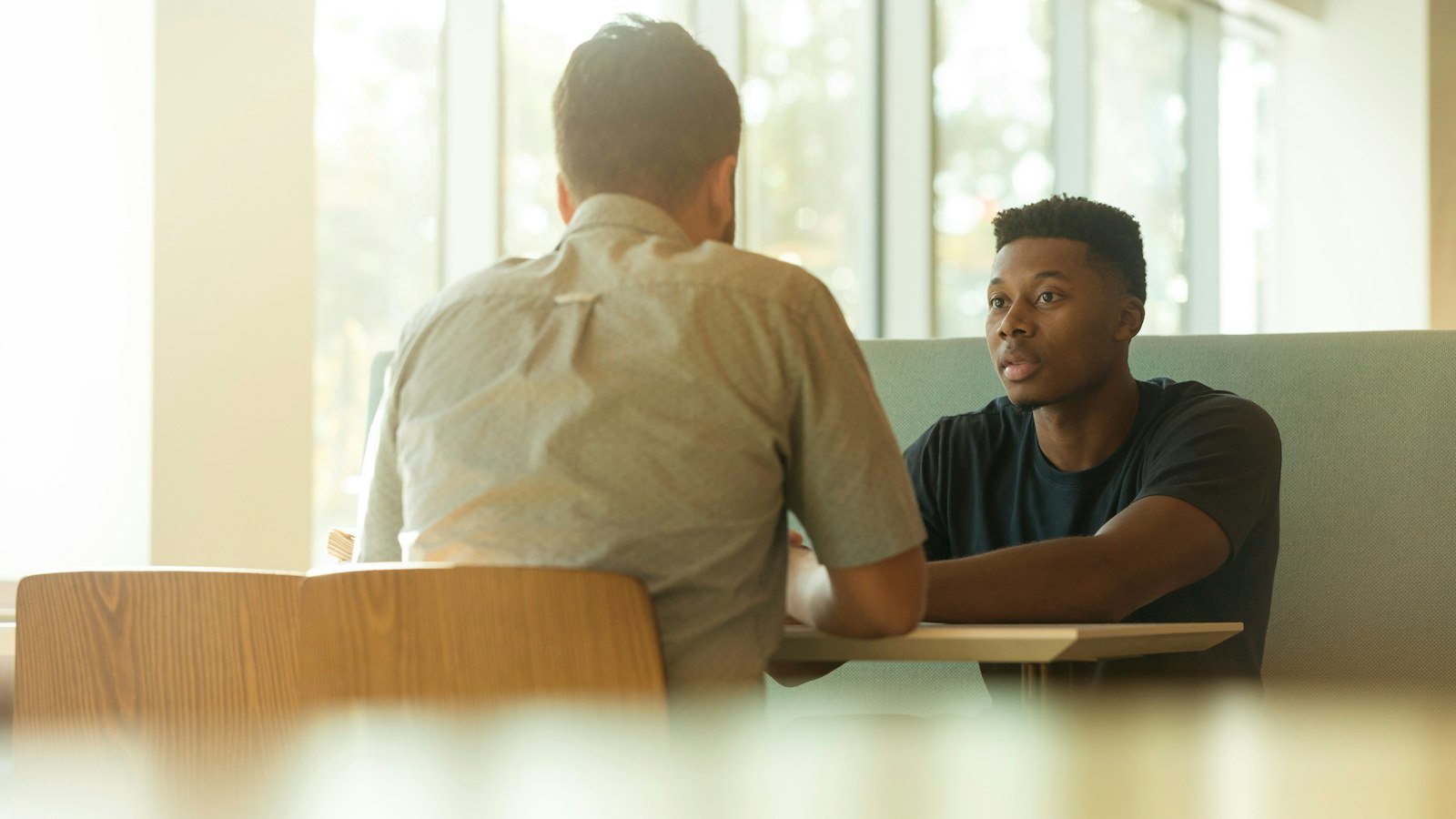 Self-awareness for business owners: two men talking
